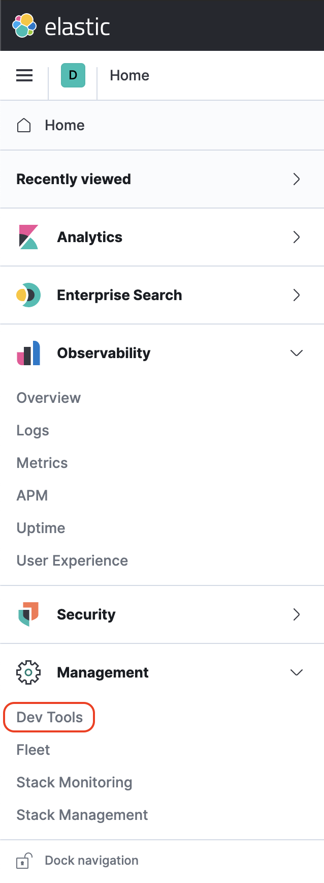 Elastic Cloud Dev tools